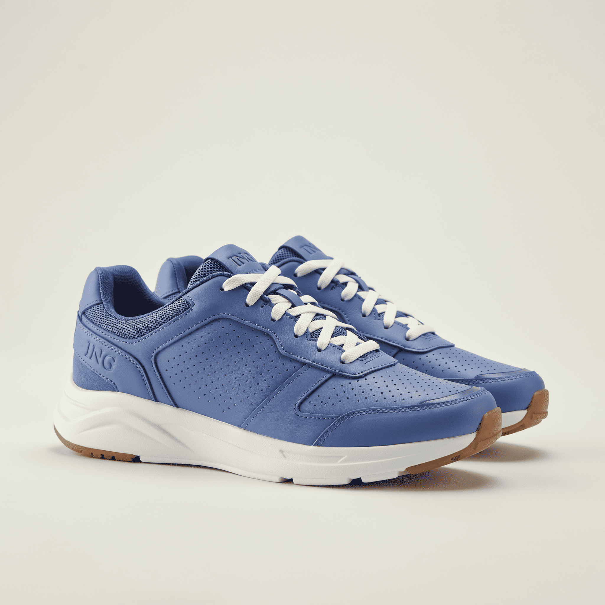 ING Sky Stride Blue leather running sneakers