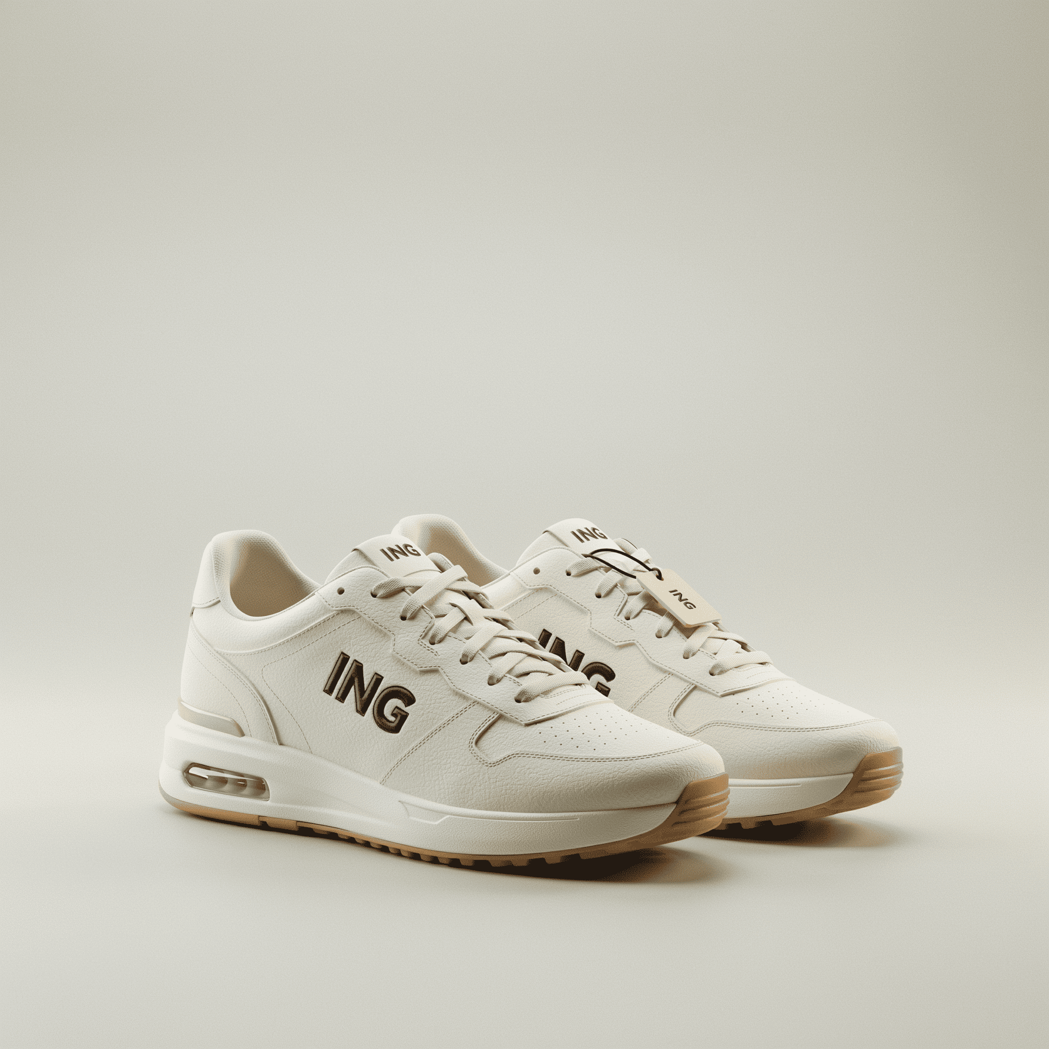 ING Classic Cream leather sneakers